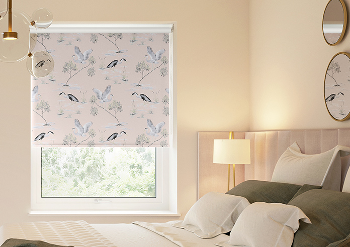 Cranes, Blush Pink - Twist&Fit Roller Blind - Image 3